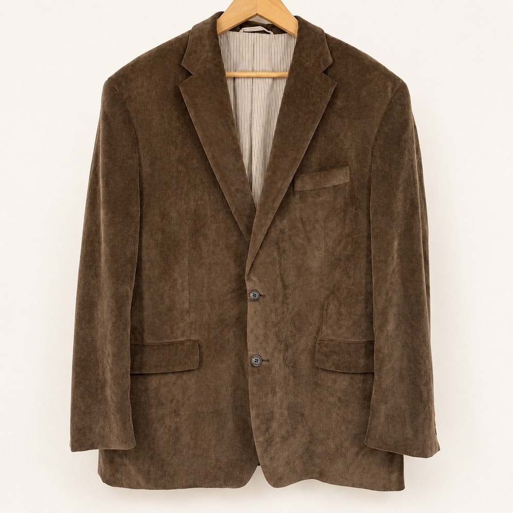 Lauren Ralph Lauren Mens 48R Brown Corduroy Two Button Blazer Sport Coat Preppy